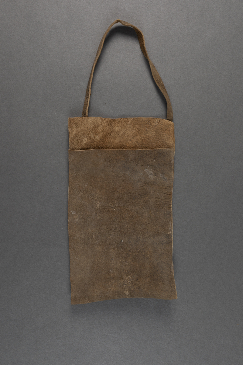 leather pouch  bag  containing tobacco