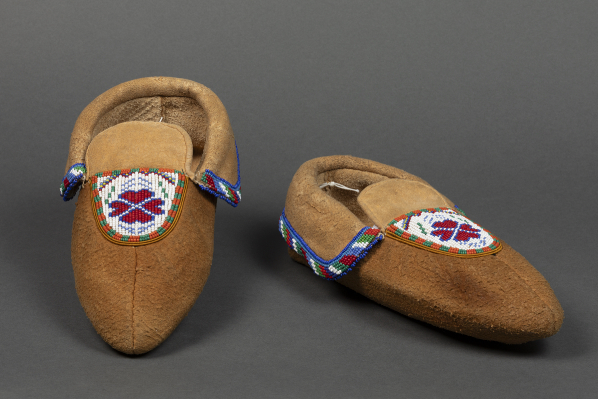 Beaded moccasins embroidered