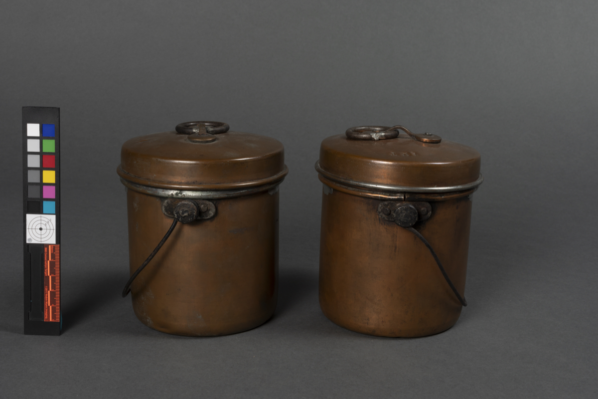 pot and lid   copper